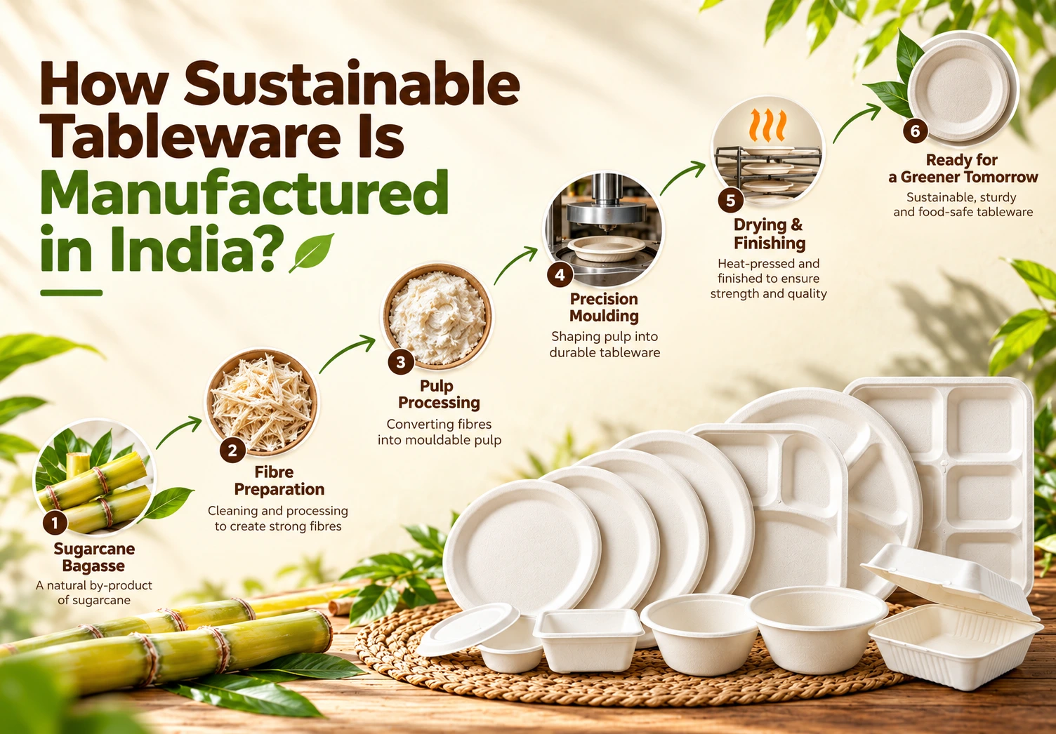How Sustainable Tableware Is Manufactured in India
